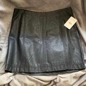 NWT Free People Faux Leather Skirt sz 12